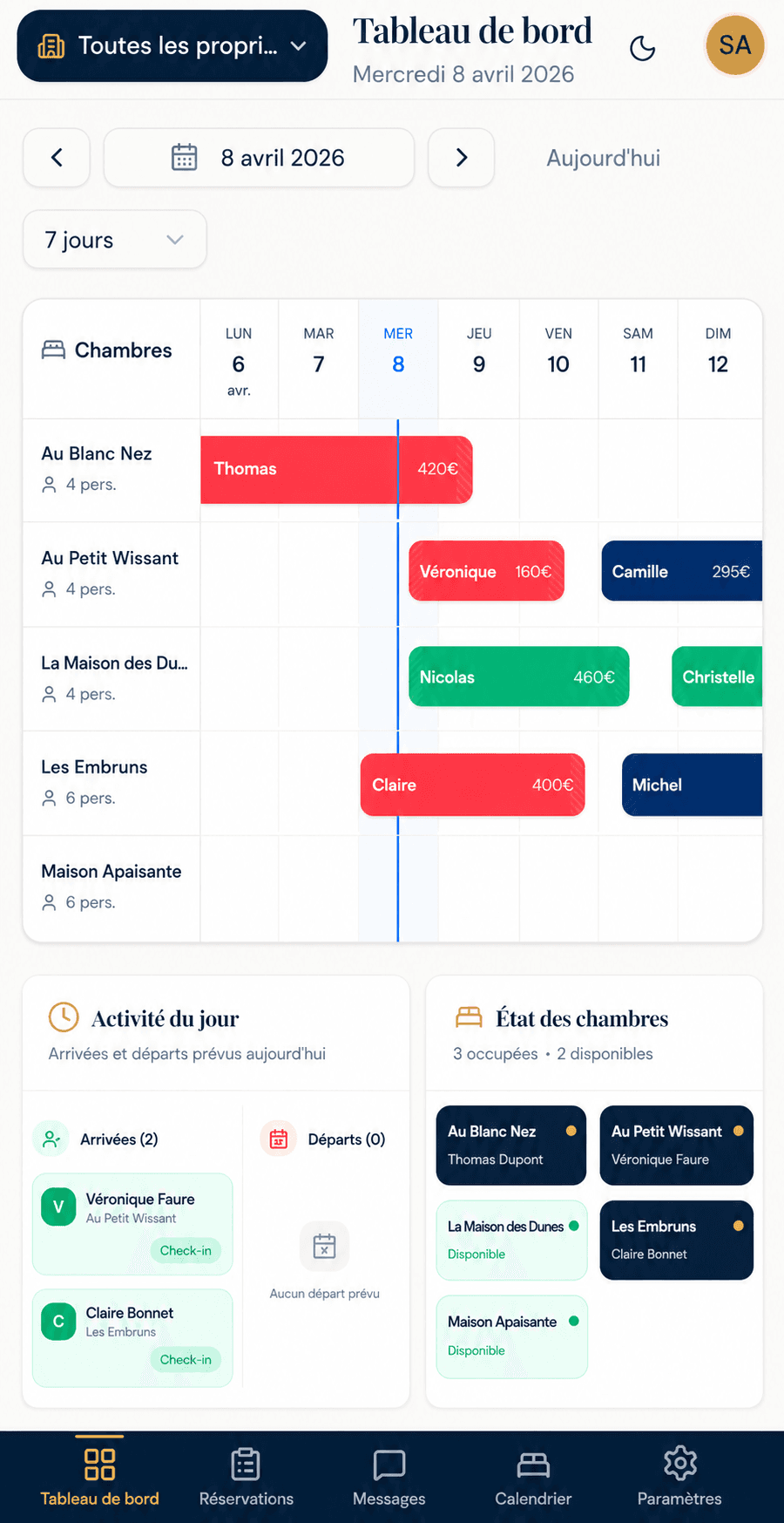 BedLink sur mobile